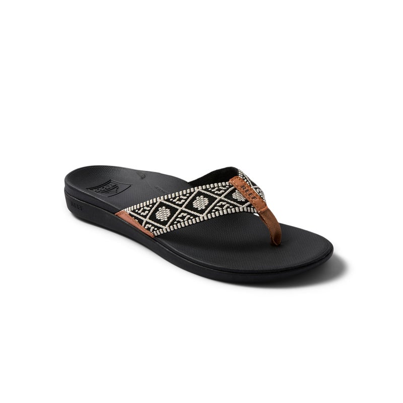 Reef Ortho Woven Women's Sandals Black/white - 9 Medium - Image 3